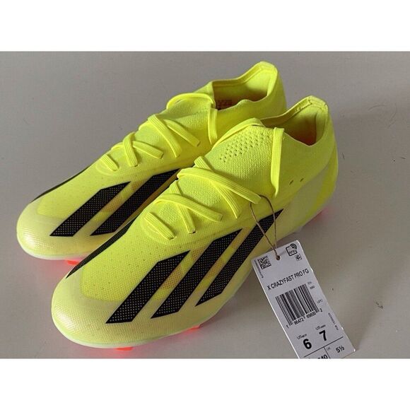 Adidas X Crazyfast Pro FG Solar Energy Pack IG0601 Soccer Cleats Men’s Sz 6 W 7 - Picture 2 of 12